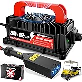 EXEFCH 36 Volt 18 Amp Golf Cart Charger for EZGO TXT with D Style Plug Smart trickle Charger with 2-Pin Plug Only for Lead Acid Battery