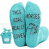 HAPPYPOP Fuzzy Animal Socks for Women - Turtles Gifts Pigs Socks Horses Octopus Gifts Girls