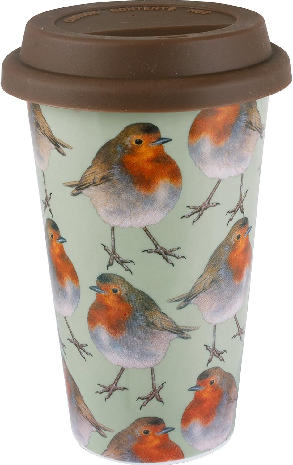 “Into The Wild” Robin Porcelain Travel Mug by Creative Tops, 350 ml (9