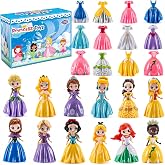 Bicakza Princess Toy for Girls - 12 Princesses with 24 Pieces of Clothing Princess Transformable Toys Perfect Decorative Idea for Fun Play, Party Favors, Classroom Prizes,Kids Gift