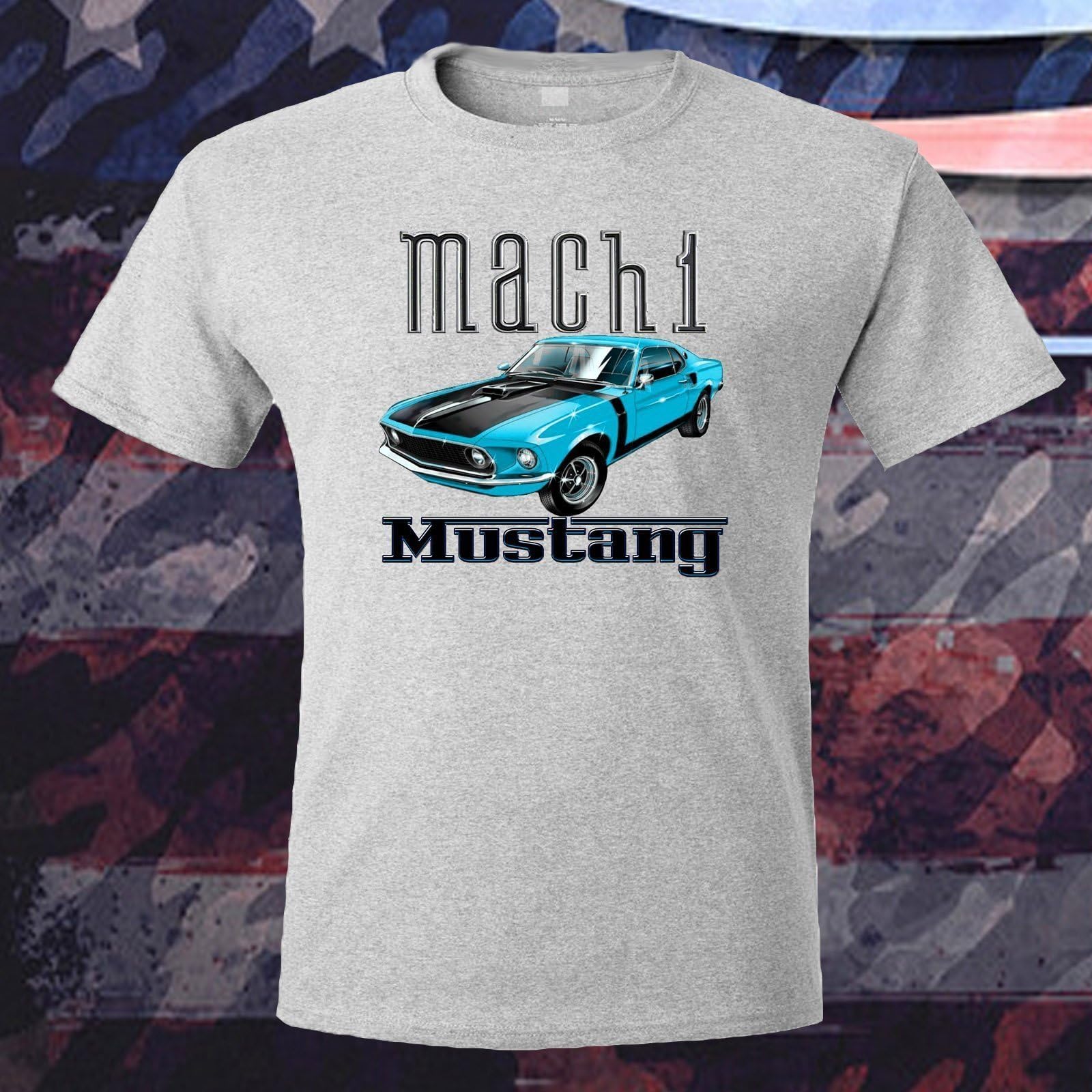 Classic Car Mustang Mach 1 1971 Unique Design T-shirt Mens Kid's Unisex