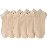 Womens Thin Rayon Bamboo Breathable Ankle Socks Soft Low Cut Comfortable Sock Lightweight Ladies Mesh Sock 6 Pairs