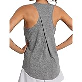 CHALLMOTI Women's Workout Tops Racerback Athletic Tank Tops Sleeveless Loose Fit Yoga Running Gym Shirts for Women