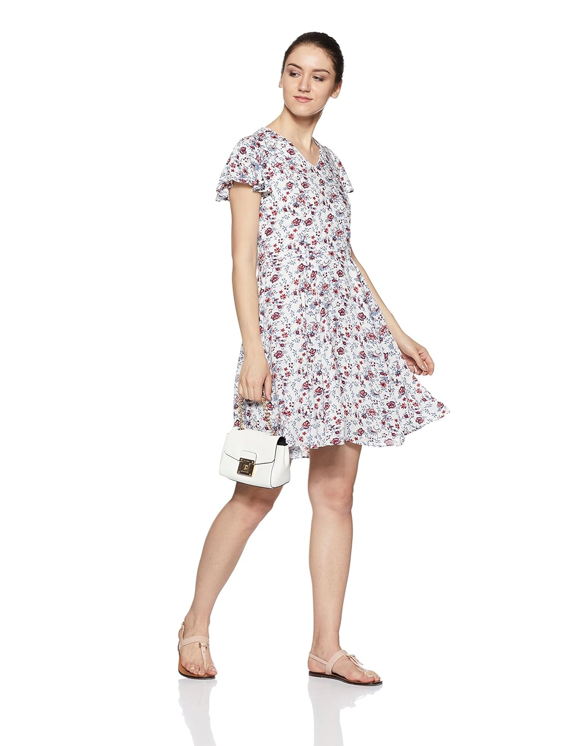 allen solly women's a-line midi dress