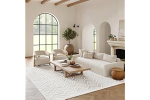 Nourison Home Versatile Indoor/Outdoor Ivory/White 8' x 10' Area Rug, Easy Cleaning, Non Shedding, Bed Room, Living Room, Dining Room, Deck, Backyard, Patio, High Traffic Area (8x10)
