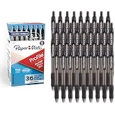 Paper Mate Profile Retractable Ballpoint Pens, Bold Point (1.4mm), Black, 36 Count - Office Supplies, Comfortable Grip, Everyday Writing