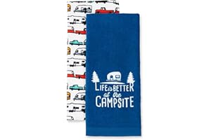 LIBATC, Dish Towel Set, Blue/White & RV Patterns