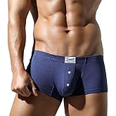 SEAUR Men's Pouch Boxer Briefs Seamless Ribbed Underwear Low Rise Breathable Trunks Stretchy Underpants