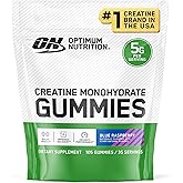 Optimum Nutrition Creatine Monohydrate Gummies, Blue Raspberry, 105 Ct | Great-tasting Gummy with 5g Creatine Per Serving, Naturally Flavored, Supports Muscle Strength, Aids Workout Recovery