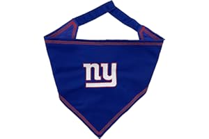 NFL New York Giants TIE Bandana, Large/X-Large. Dog Bandana Scarf Bib for Pet Cat Dog. The Ultimate Game-Day, Party Bandana