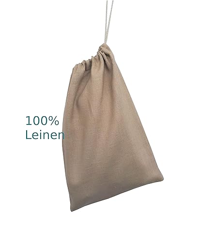 Leinenbeutel beige aus 100% Leinen plastikfrei zero waste nachhaltig
