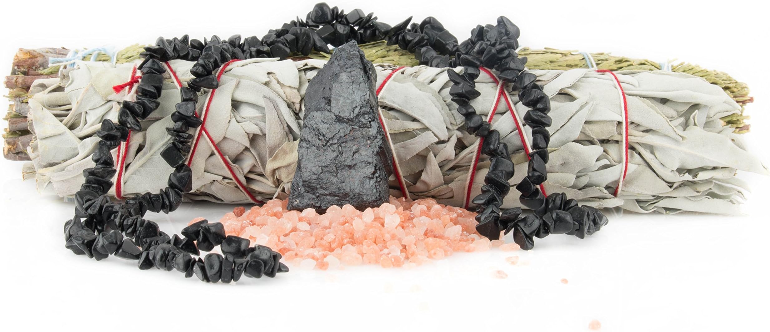 Lavender White Sage, Cedar, Incense Smudge Bundles, Himalayan Pink Salt, Black Tourmaline, Smudging Kit Free How to Smudge E-book for Smudging