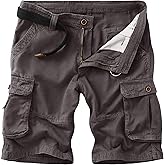 Cargo Shorts for Men Casual Workout Cotton Hiking Shorts with Pockets No Belt Dgrey 34