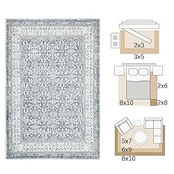 jinchan Floral 8x10 Area Rugs for Living Room