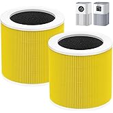 A1 Replacement Filter Compatible with VEWIOR Air Purifier A1, HQSC-50, HQKJ-80, AMEIFU AP01W, KOIOS HQKJ-50, Tailulu PUR0003/HQZZ-60, 3-in-1 H13 True HEPA Air Cleaner Filter for Pet Hair Smell 2 Pack