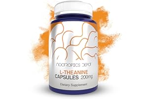 Nootropics Depot L-Theanine Capsules 200mg (90 Count) | Promotes Relaxation | Supports Healthy Stress Levels + Sleep Cycles | Promotes Cognitive Function + Focus | Amino Acid Supplement