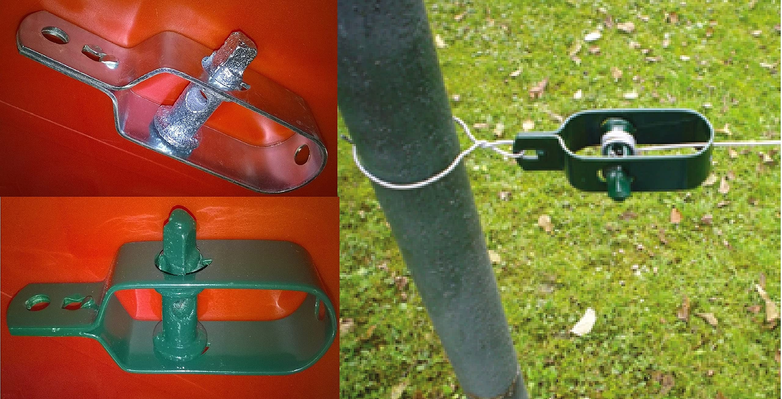 Wire Fence Tensioner - (4 Pack - Green) Ratchet Type - Galvanised Green or Natural