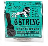 Bray 6 String Bass Strings 17-125 Nickel Wound for Fender Gibson Yamaha Squier view 1