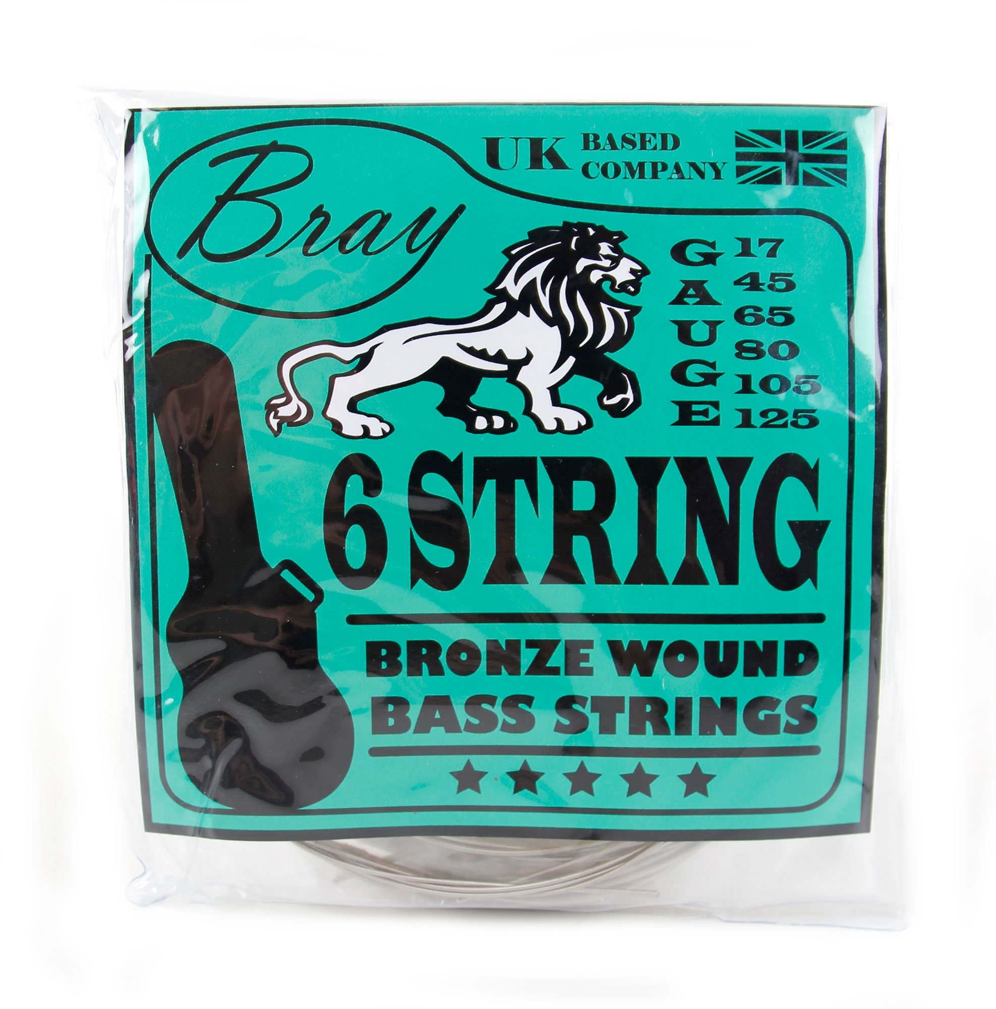 Bray 6 String Bass Guitar Strings (17-125) Perfect For Fender, Gibson, Yamaha, Squier & Ibanez Bass Guitars