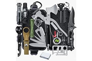 ACEROMT Survival Kit, Gifts for Men Dad Husband, Emergency Survival Gear and Equipment Fishing Hunting Birthday for Men Camping Accessories Cool Gadegt Emergency Kit Camping Gear