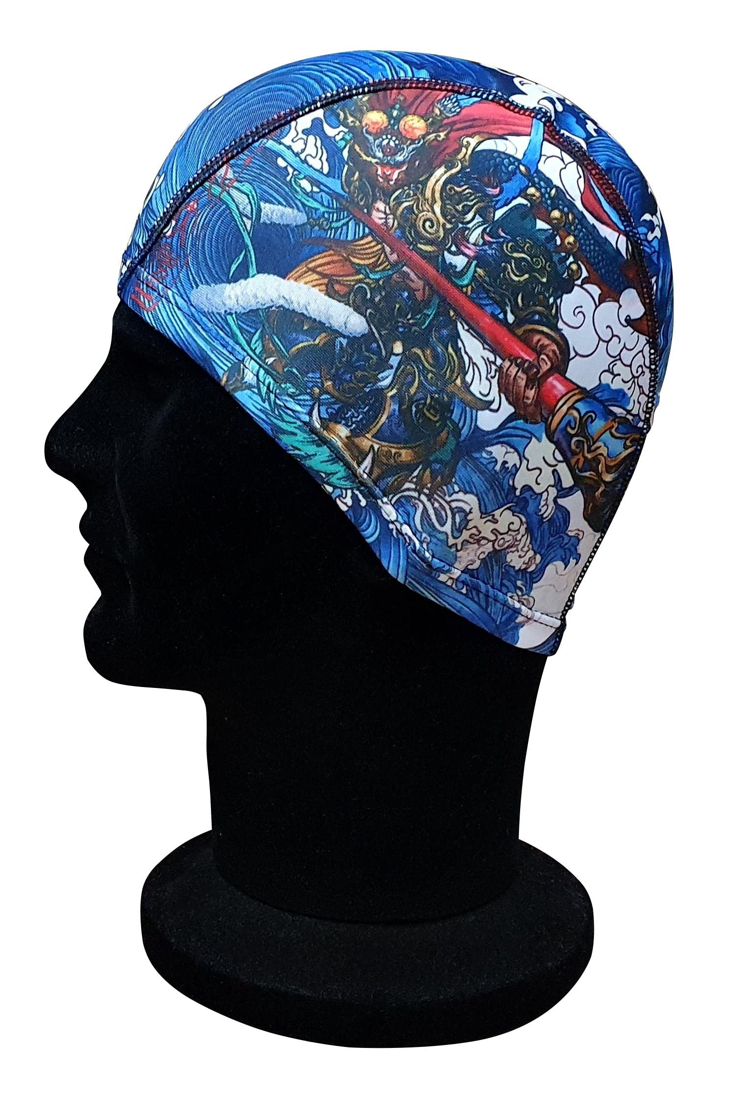Blue Reef Stunning Asian Oriental Art Inspired Graphic Designs Spandex Elasticated Pull On Swim Cap For All Ages 3+ Years (Dragon)