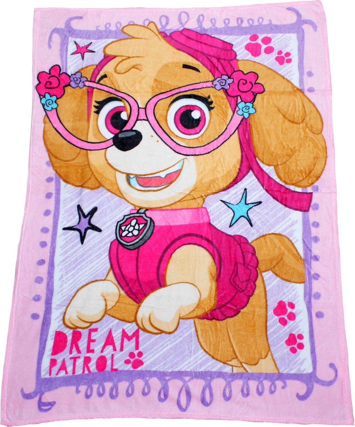 Paw Patrol Licensed Girls Blanket Super Softin touch Fluffy Coral