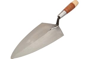 Kraft Tool RO310-12 W. Rose Philadelphia Brick Trowel with Leather Handle, Standard Shank, 12-Inch