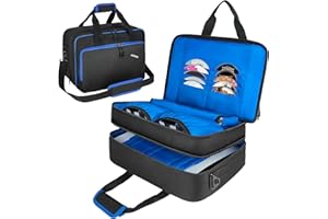 Carrying Case Compatible with PS5 Pro/PS5/PS4/PS4 Slim, Travel Storage Bag Fits for PlayStation 5/Digital Edition Console/PSP