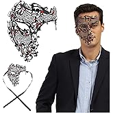 Masquerade Mask for Men with Rhinestones