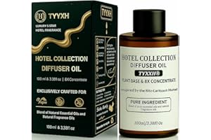 TYYXH Hotel Diffuser Oil – Ritz-Carlton Inspired Luxury Scented Oil for Waterless, Cold Air, Reed Diffuser, Long Lasting Aromatherapy Fragrance, Relaxing & Elegant Aroma for Home, Office, Spa - 3.38Fl Oz