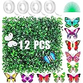 ZHZCJB 10 X 10 in Artificial Grass Wall Panel Backdrop,UV-Anti Greenery Boxwood PanelsEquipped with Double Sided Adhesive Tape, for Indoor Outdoor Grass Wall Backdrop