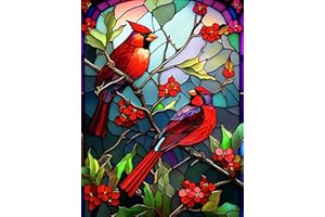 Axquilon Diamond Painting Kits for Adults - Cardinal DIY 5D Diamond Art Kits Full Drill Diamond Paintings with Diamonds Gem Art and Crafts Home Decor 12x16inch
