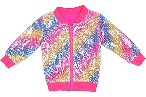 Cilucu Kids Jackets Girls Boys Sequin Zipper Coat Jacket for Toddler Birthday Christmas Clothes