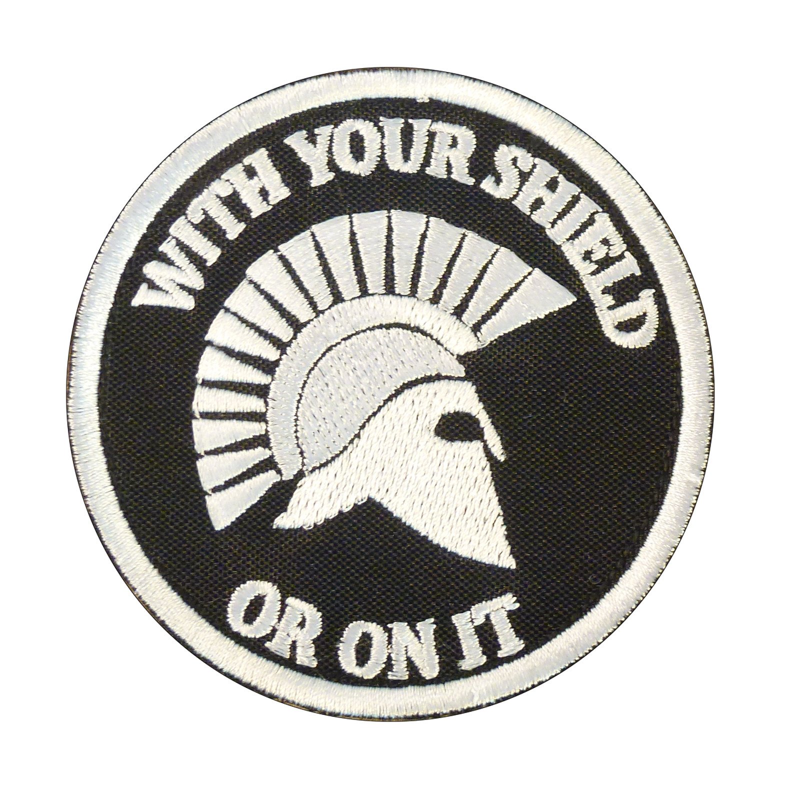 LEGEEON Your Shield ON IT Spartan Helmet Morale Embroidered Sew/Iron on