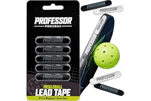Professor Pickleball Lead Tape for Pickleaball Paddles 10 Pack - 3 Gram Pre-Weighted Bars - Add Power & Control to Your Paddle - Extra Strength Adhesive Edge Guard Strips- Black or Silver