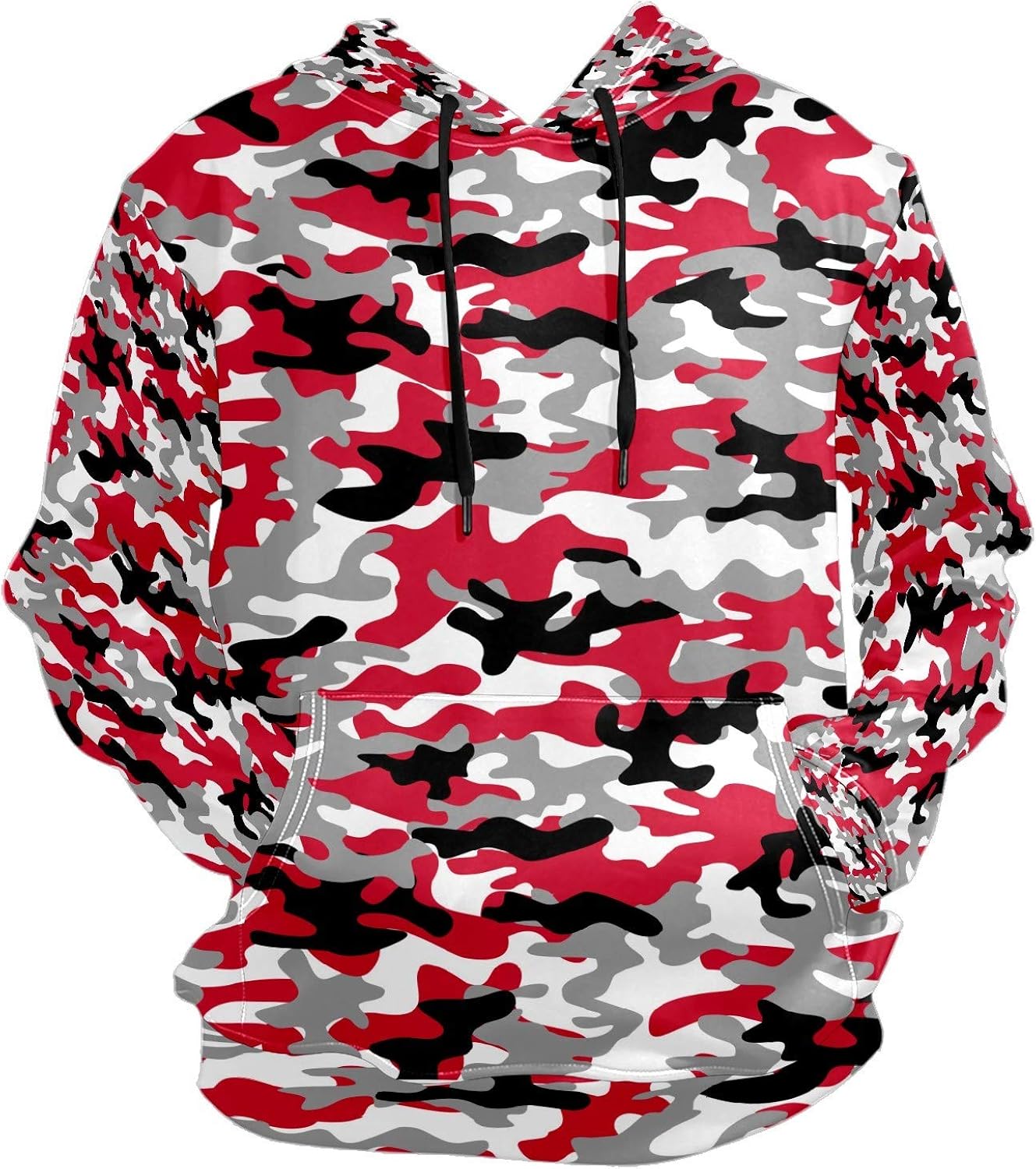 Amazon.com: Fashion 3D Printing Red White Black Camouflage Pattern ...