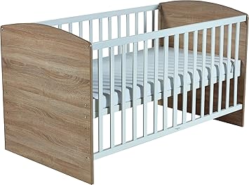 roba Kombi Kinderbett, 70x140 cm, Babybett 3-fach höhenverstellbar, Baby- bzw. Kinderbett umbaubar zum Juniorbett