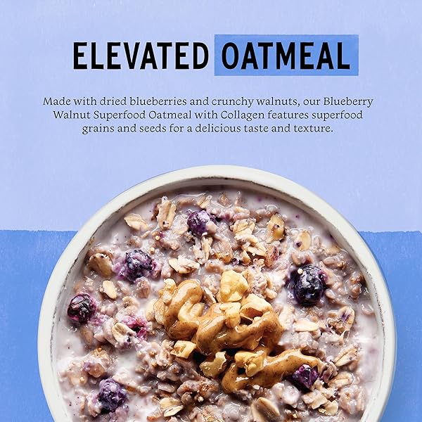 PURELY ELIZABETH, OAT BLUEBERRY WALNUT COLLAGEN POUCH, 8 OUNCE