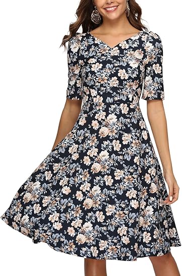 floral summer midi dress
