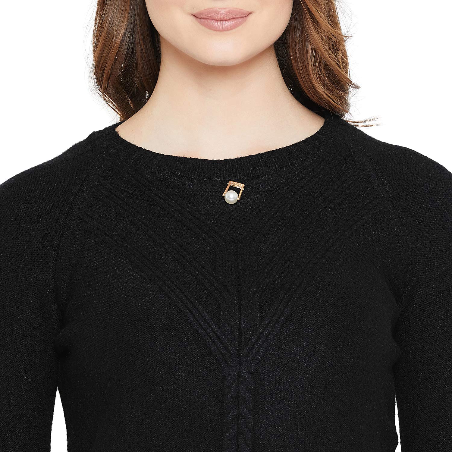 camey women round neck full sleeve woolen top