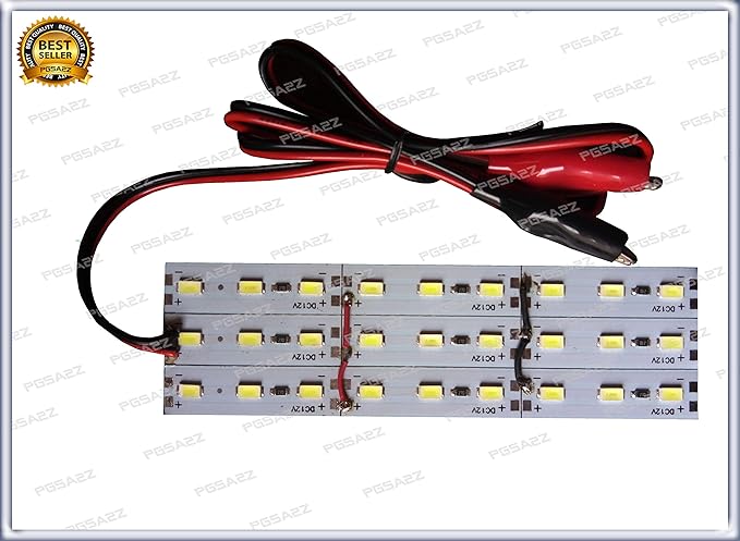 PGSA2Z 12V - 27 SMD Light Strip Alligator Crocodile Clip 1 Meter Wire Fishing Ceiling Night Lights 9W Led Portable Pendant Lamps