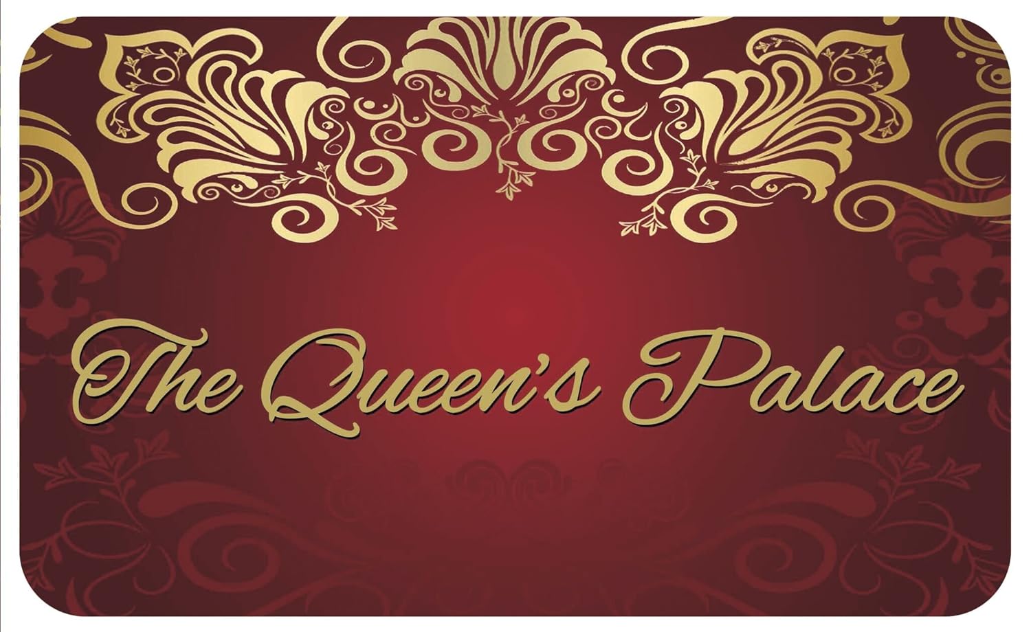 Shades of Color The Queen's Palace Floor Mat, Maroon & Gold (IFM102)