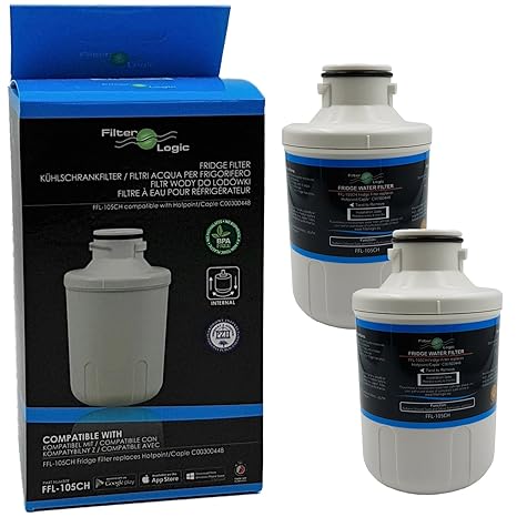 2x FilterLogic FFL-105CH interner Wasserfilter ersetzt Microfilter MFCMG14211FR / MFCMG14211F für Hanseatic Kühlschrank Nr. 6