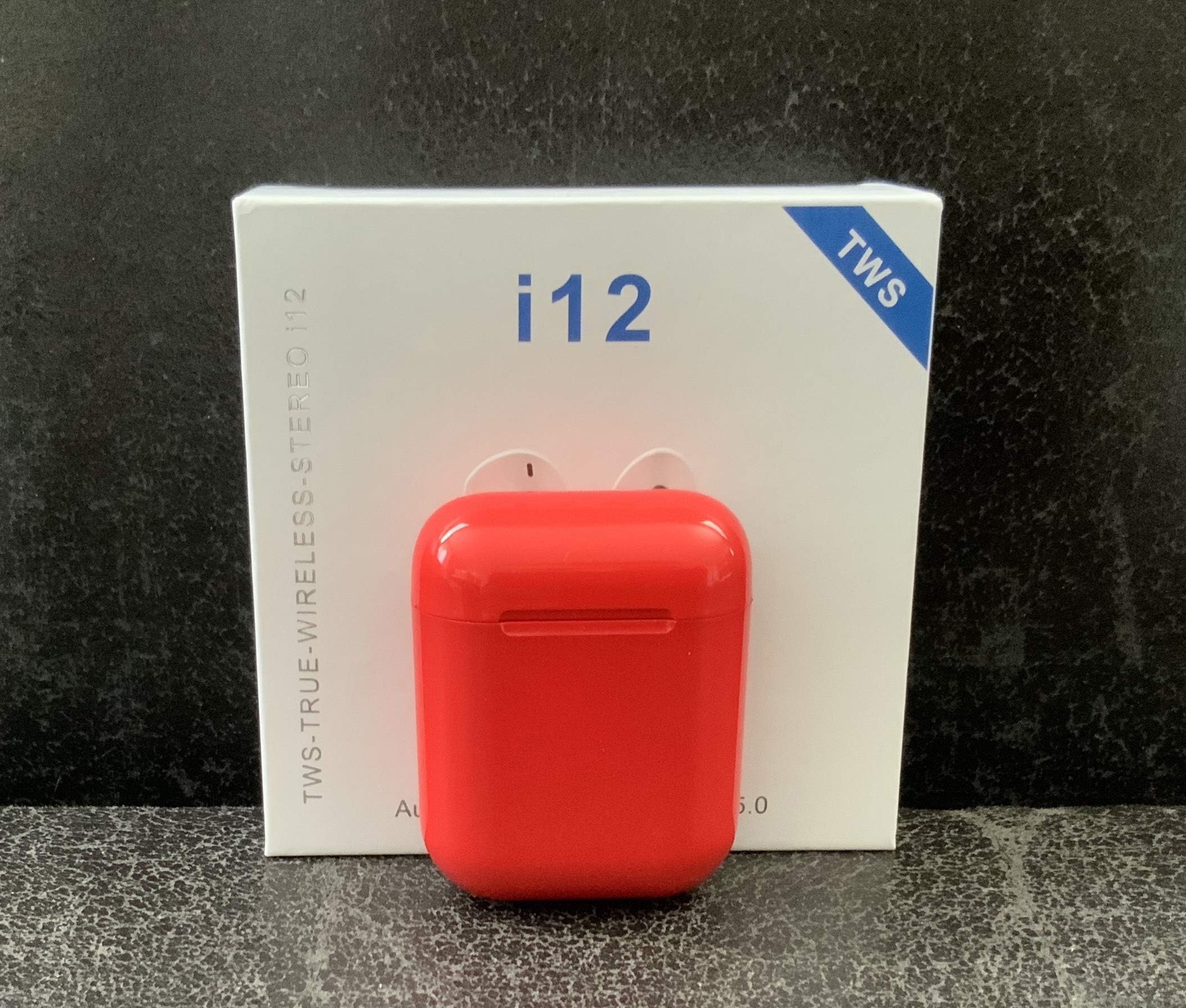 i12 TWS Bluetooth Wireless Earphones (red)