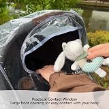 Zamboo Rain Cover for Pram Carrycot Waterproof Windproof Large Viewing Window view 5