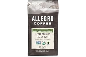 Allegro Coffee Decaf Organic Italian Roast Ground Coffee, 12 Ounce (Pack of 1)