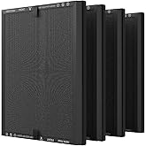 4 Pack HAP602 Air Purifier Replacement Filter for ECOSELF HAP602 HAP602WF Air Purifier, 3-Stage H13 True HEPA Filter Replacement
