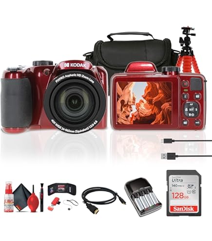 Amazon.com : Kodak Pixpro AZ405 Digital Camera (AZ405RD) Bundle
