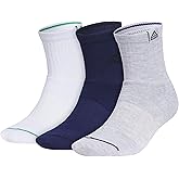 adidas mens Cushioned High Quarter Socks (3 Pairs) Durable & Comfortable