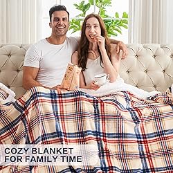 inhand Sherpa Throw Blanket Family-Friendly Brown